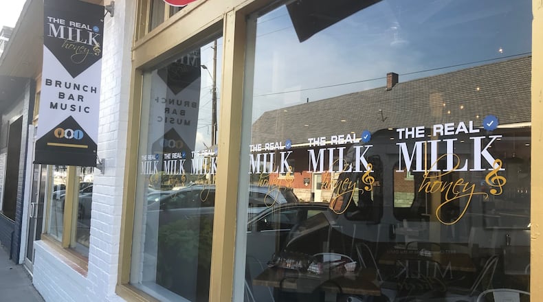 The exterior of The Real Milk & Honey in College Park.