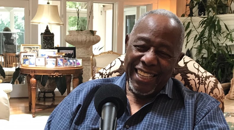 WSB Radio's Jay Black and Chris Camp interview baseball legend Hank Aaron.