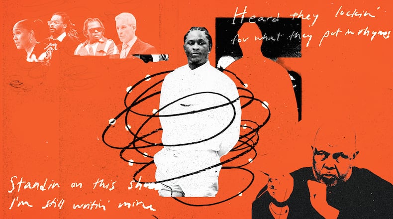 Since the blockbuster YSL trial began, some Atlanta artists have built stronger bonds, ushering a new and more collaborative chapter in Atlanta's rap scene. Graphic by Marcie LaCerte for the AJC