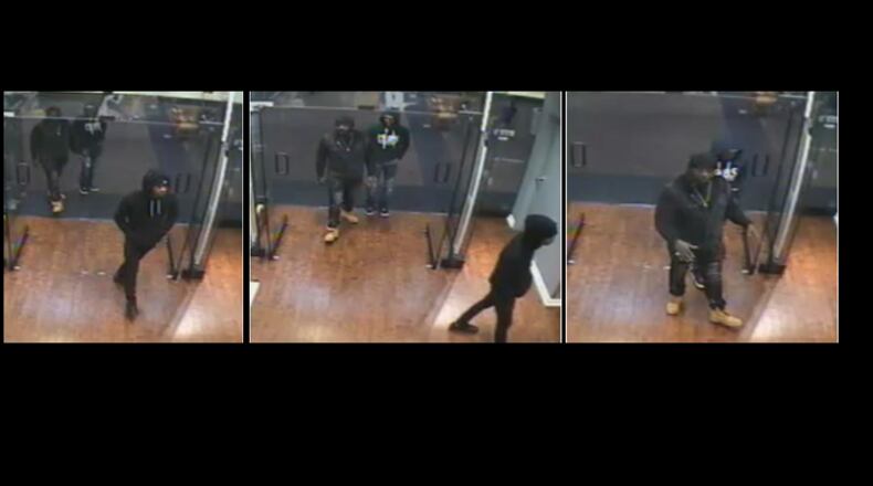 Gwinnett County police are searching for three men who shoplifted $2,800 in merchandise from the Tommy Hilfiger store in Sugarloaf Mills.