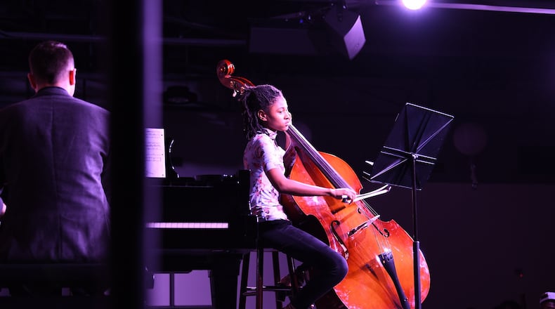 AMP student bassist Alivia Carter performs with professional pianist Jack Wagner at the Atlanta Music Project Center for Performance and Education in the Capitol View neighborhood. Photo: The Atlanta Music Project