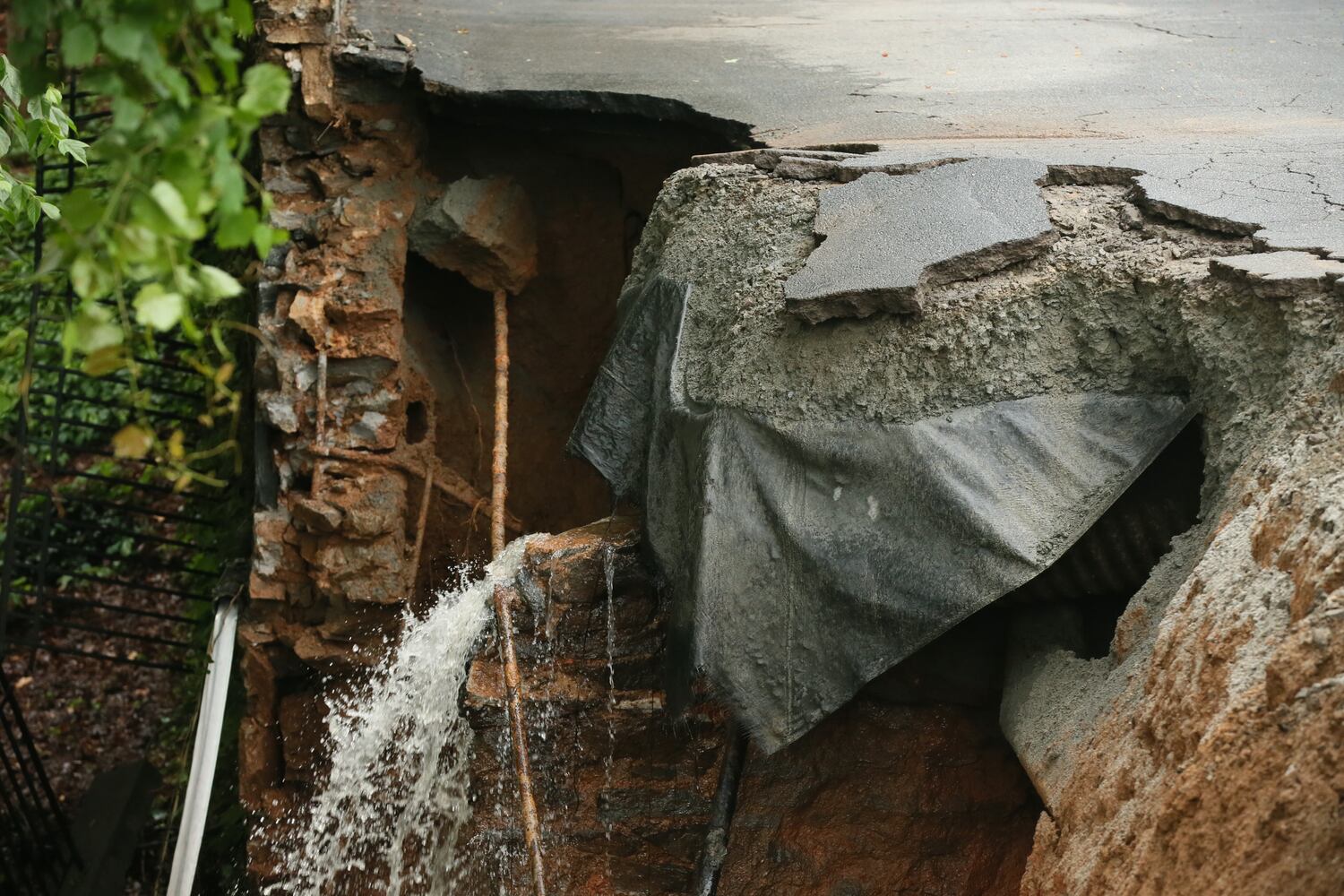 Heavy rain compromises dam