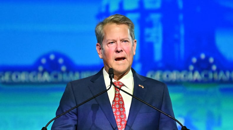 Gov. Brian Kemp criticized GOP hard-liners in Congress for refusing to pass legislation to fund the federal government. (Hyosub Shin/hyosub.shin@ajc.com)