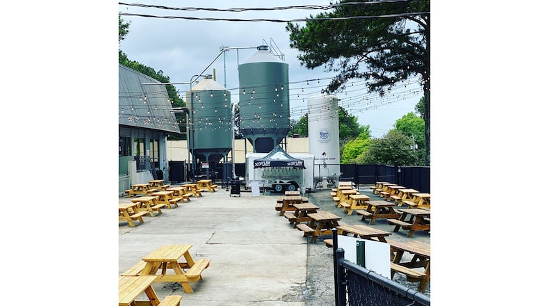 Scofflaw recently reopened its taproom and created a new outdoor space with picnic tables.