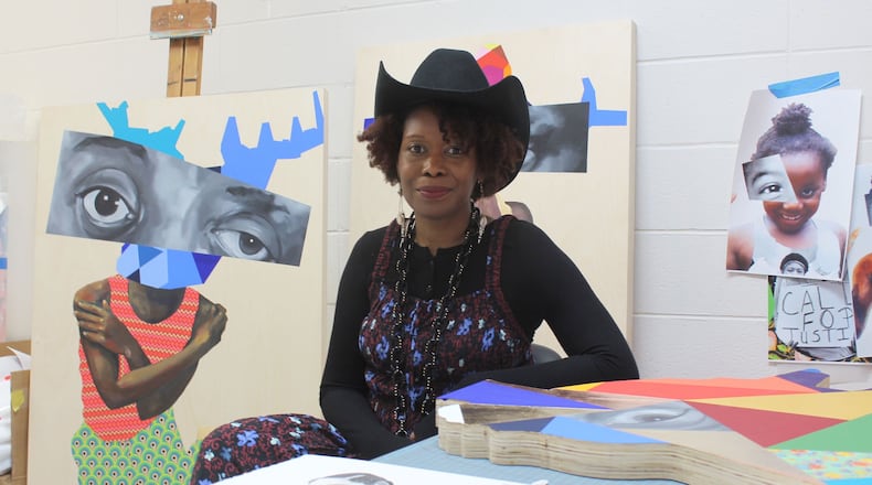 Atlanta artist Shanequa Gay in her College Park studio.
Courtesy of Addison Wood