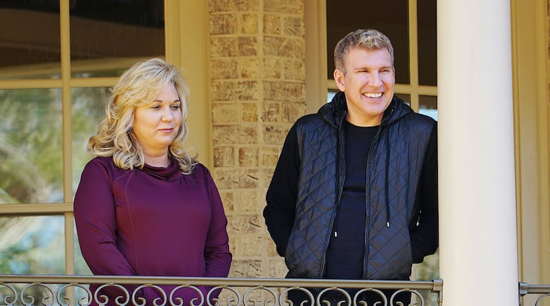 CHRISLEY KNOWS BEST -- "Moving On" Episode 406 -- Pictured: (l-r) Julie Chrisley, Todd Chrisley -- (Photo by: Annette Brown/USA Network)