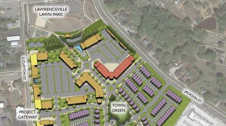 Plans for what’s been named the South Lawn development in Lawrenceville call for homes and commercial space a short distance from the city’s square.