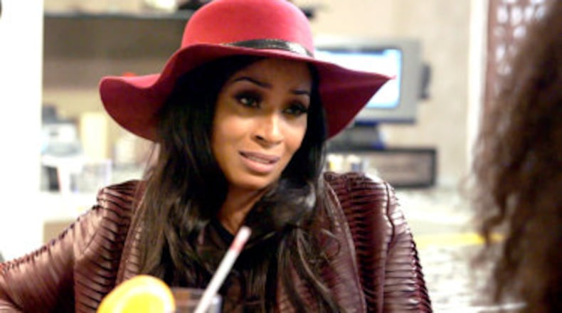 Karlie Redd gives crazy Joseline Hernandez the stink eye. CREDIT: VH1