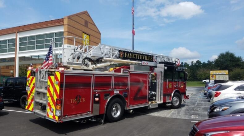 No injuries were reported after a severed gas line caused an evacuation at Fayette County High School. Courtesy City of Fayetteville