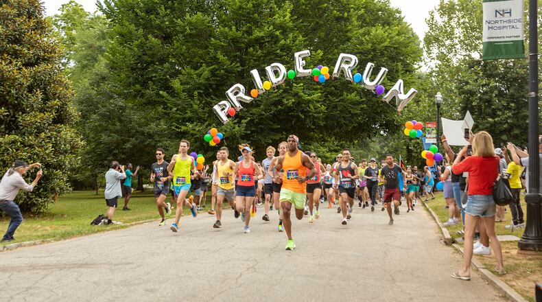 The Atlanta Pride Run has grown from a small event in Grant Park in the ‘90s to a major fundraiser in Piedmont Park. It has raised approximately $300,000 for LGBTQ+ nonprofits since 2018. (Courtesy of Brandon Carter)