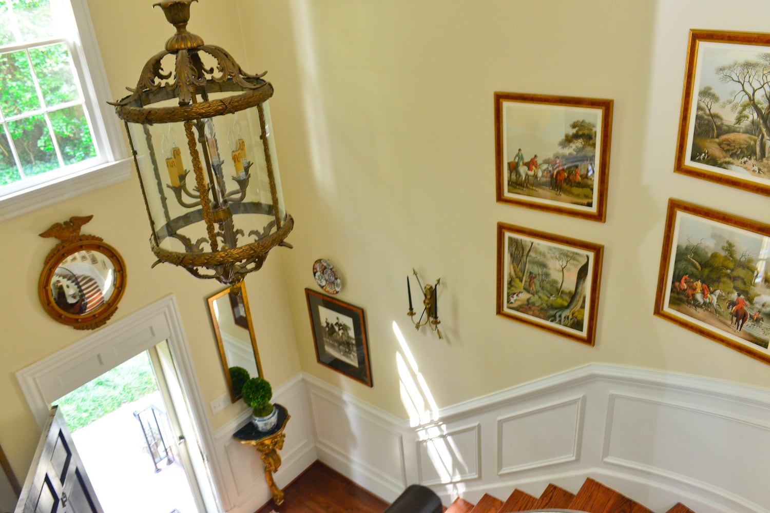 Up the stairs