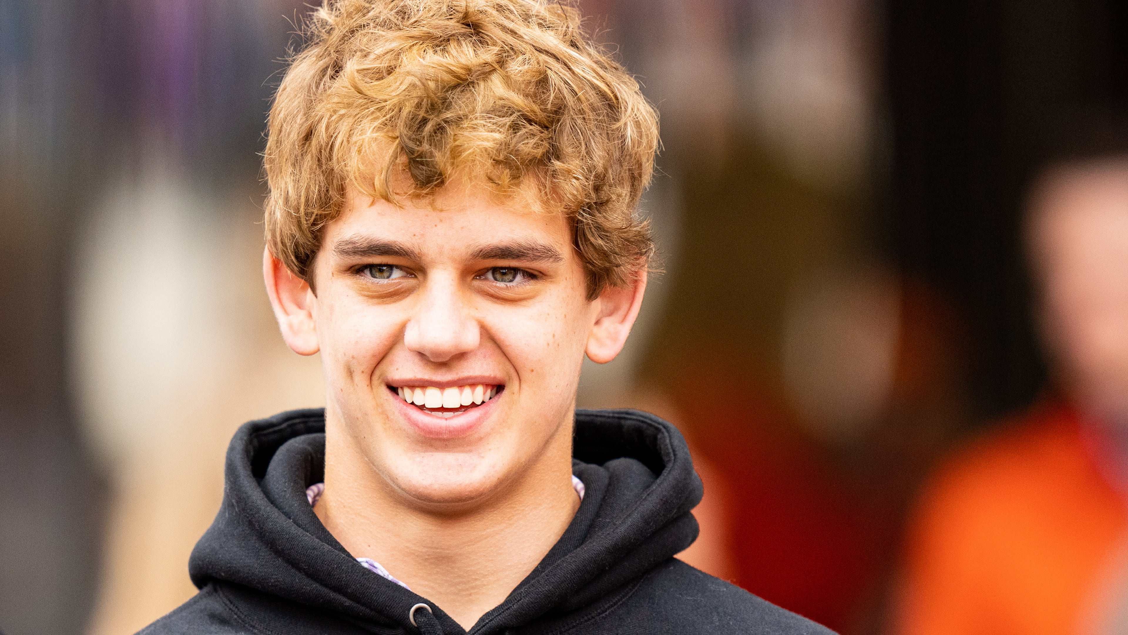 Arch Manning looks on during his recruiting visit to Clemson University before the game between the Clemson Tigers and the Florida State Seminoles at Clemson Memorial Stadium on Octo. 30, 2021 in Clemson, South Carolina. (Jacob Kupferman/Getty Images/TNS)