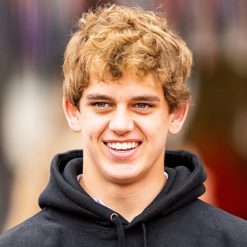 Arch Manning looks on during his recruiting visit to Clemson University before the game between the Clemson Tigers and the Florida State Seminoles at Clemson Memorial Stadium on Octo. 30, 2021 in Clemson, South Carolina. (Jacob Kupferman/Getty Images/TNS)