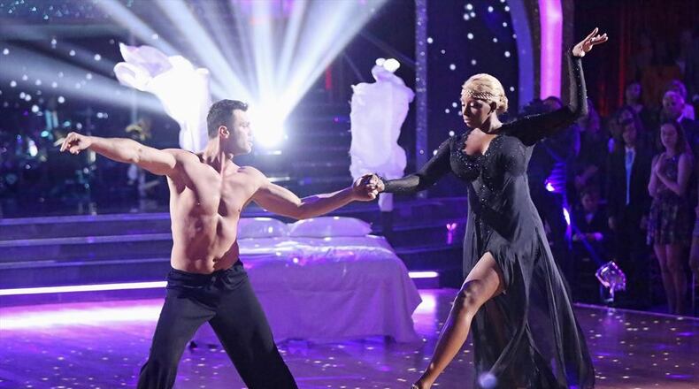DANCING WITH THE STARS - "Episode 1803" - "Good Morning America" anchor Robin Roberts was a guest judge for the first time alongside Len Goodman, Bruno Tonioli and Carrie Ann Inaba on "Dancing with the Stars," MONDAY, MARCH 31 (8:00-10:01 p.m., ET). The remaining 10 celebrities commemorated "The Most Memorable Year Of Their Life." Each couple danced to a song of the celebrities choosing that encompassed a memorable time or experience in their life. (ABC/Adam Taylor) TONY DOVOLANI, NENE LEAKES NeNe Leakes from week three.
