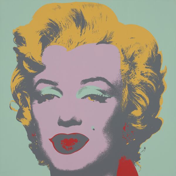 “Marilyn Monroe,” from 1967, is among the screenprints by artist Andy Warhol currently on display at the High Museum of Art. The museum has extended the Warhol exhibit for an additional week, until Sept. 10. Photo: courtesy, Warhol Foundation for the Visual Arts, Inc.