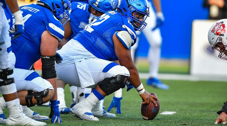 Georgia State center Malik Sumter has been named to the 2022 Rimington Award's preseason watchlist. (Photo - Rich Von Bilberstein)