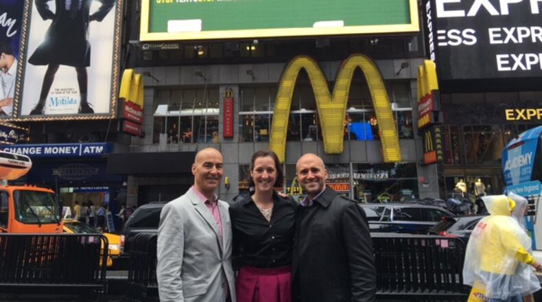 Snellville's Bethany Wheeler, aGwinnett Technical College student, was selected as the college winner of a major national outdoor ad design contest for Project Yellow Light. Here anti-texting and driving ad recently appeared in Times Square. (Special photo)