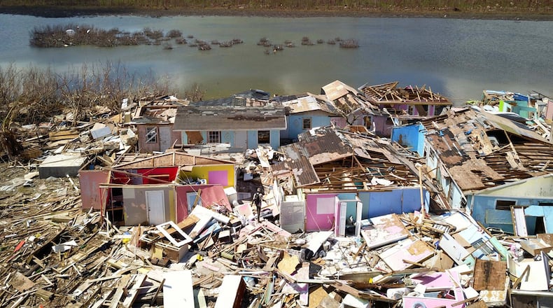 FILE PHOTO: A neighborhood was destroyed by Hurricane Dorian in the Bahamas.