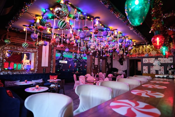 The Blind Pig Parlour Bar transforms into the Blind Elf for the holiday season. (Courtesy of Brandon Amato)