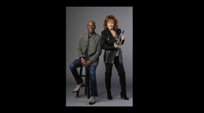 Darius Rucker and Reba McEntire will host the 54th annual CMA Awards on Nov. 11, 2020. The show will air live on ABC.