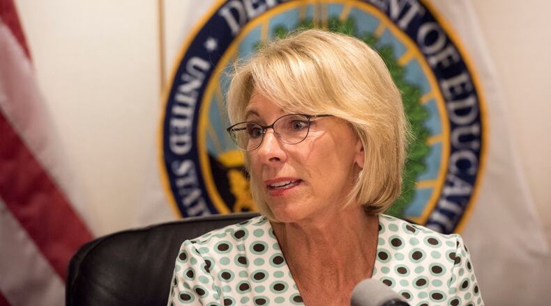 Secretary of Education Betsy DeVos says she wants changes to how campuses pursue sexual misconduct claims, saying, "That starts with having clear policies and fair processes that every student can rely on. Every survivor of sexual violence must be taken seriously, and every student accused of sexual misconduct must know that guilt is not predetermined.”