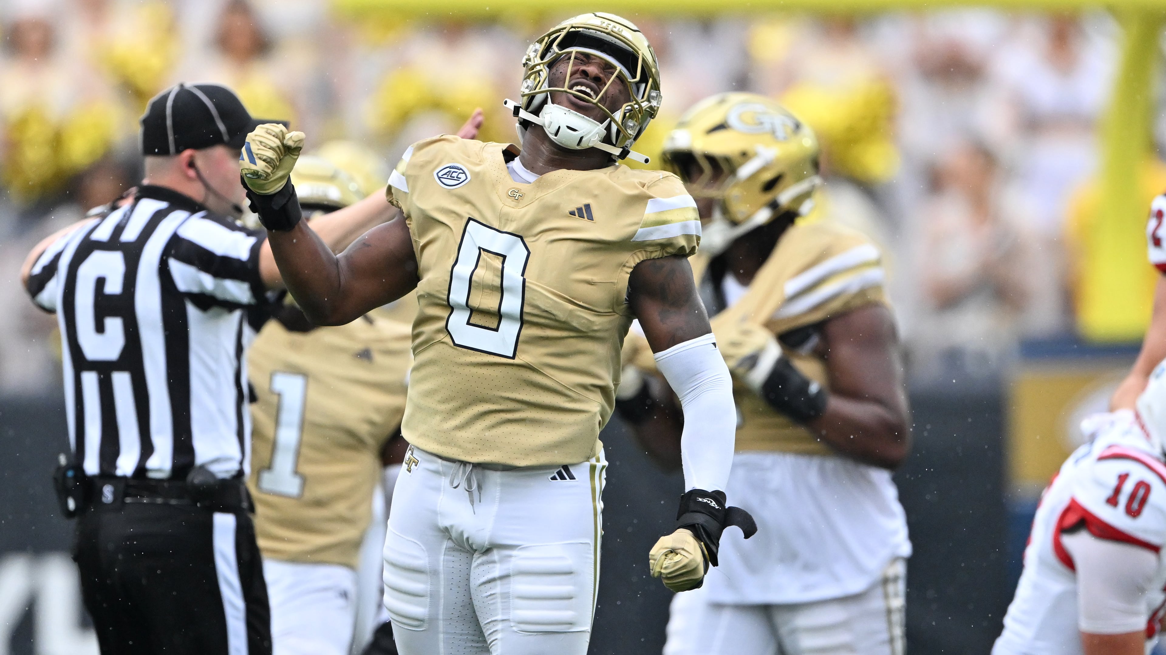 “It’s gonna look how we want it to look when we put it all together and do what we’re supposed to do," Georgia Tech linebacker Melvin Jordan IV said of the Yellow Jackets run defense. (Hyosub Shin/AJC)