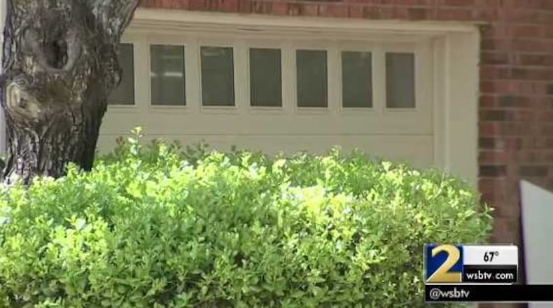 Burglars shot at a man when they broke into his garage, pictured here, early Tuesday morning.