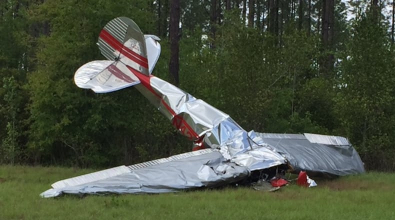 Four people were killed when a 1948 Cessna 170 crashed in Florida. (Credit: Williston Police Department)