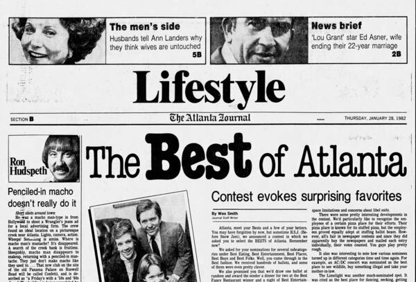 Ron Hudspeth wrote a lifestyle entertainment column for The Atlanta Journal-Constitution in the 1970s and 1980s. AJC file