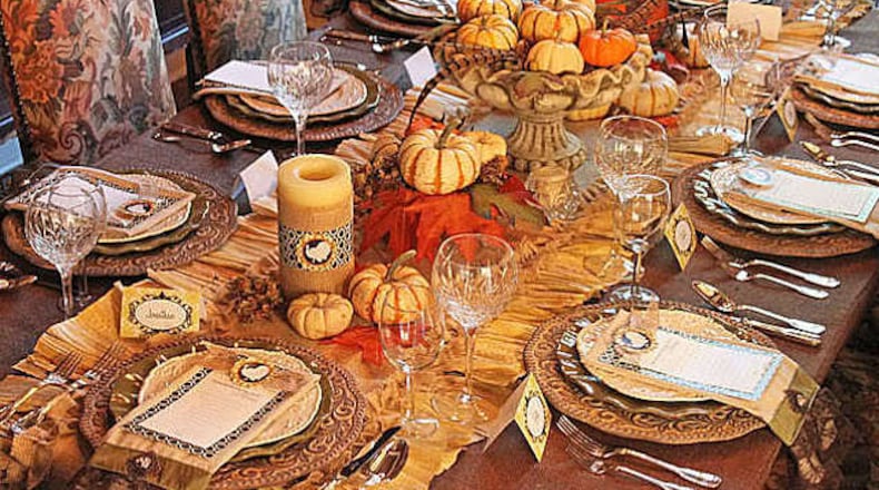 Classic Thanksgiving table setting
