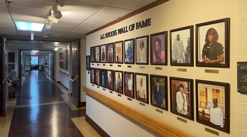 At the A.G. Rhodes nursing home in Atlanta, a "Wall of Fame" honors individuals who have worked at the facility for 20 years or longer. Across Georgia, the senior care industry is facing a staffing crisis, leaving a growing number of older adults in need of services. (Carrie Teegardin / cteegardin@ajc.com)