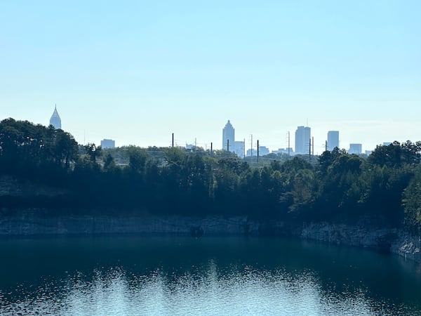Westside Reservoir in Shirley Clarke Franklin Park provides deep water and a postcard view of Atlanta's skyline. (Courtesy of Zana Pouncey)
