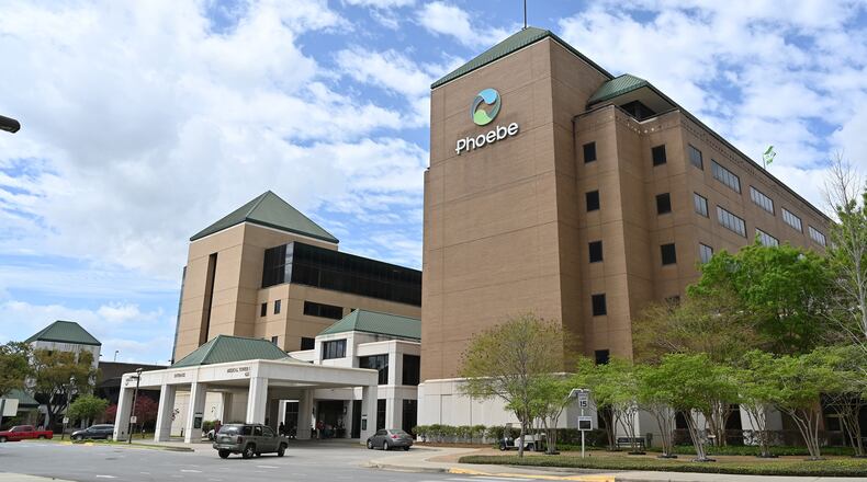 Phoebe Putney Memorial Hospital in Albany, Georgia on March 24, 2020. (PHOTO by Hyosub Shin / Hyosub.Shin@ajc.com)