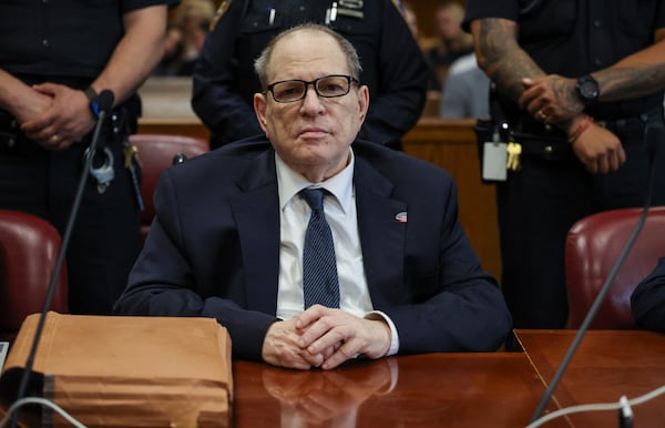 Harvey Weinstein appears for his retrial at a Manhattan criminal court, Thursday, May 29, 2025 in New York. (Spencer Platt/Pool Photo via AP)