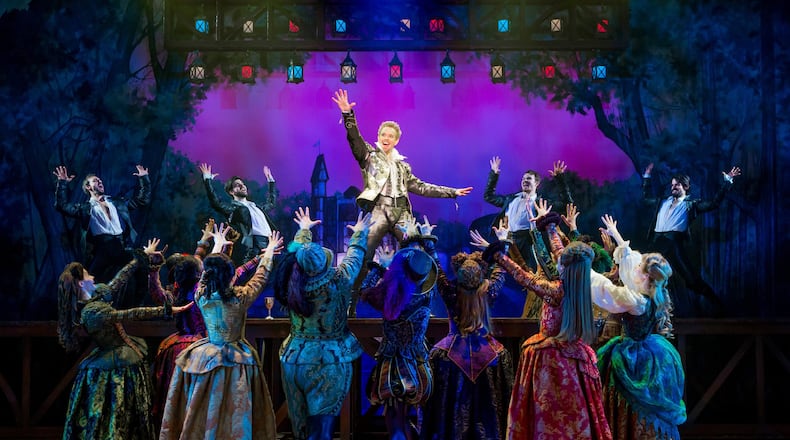 Adam Pascal stars as Shakespeare in “Something Rotten!” at the Fox Theatre through Sunday. CONTRIBUTED BY JEREMY DANIEL