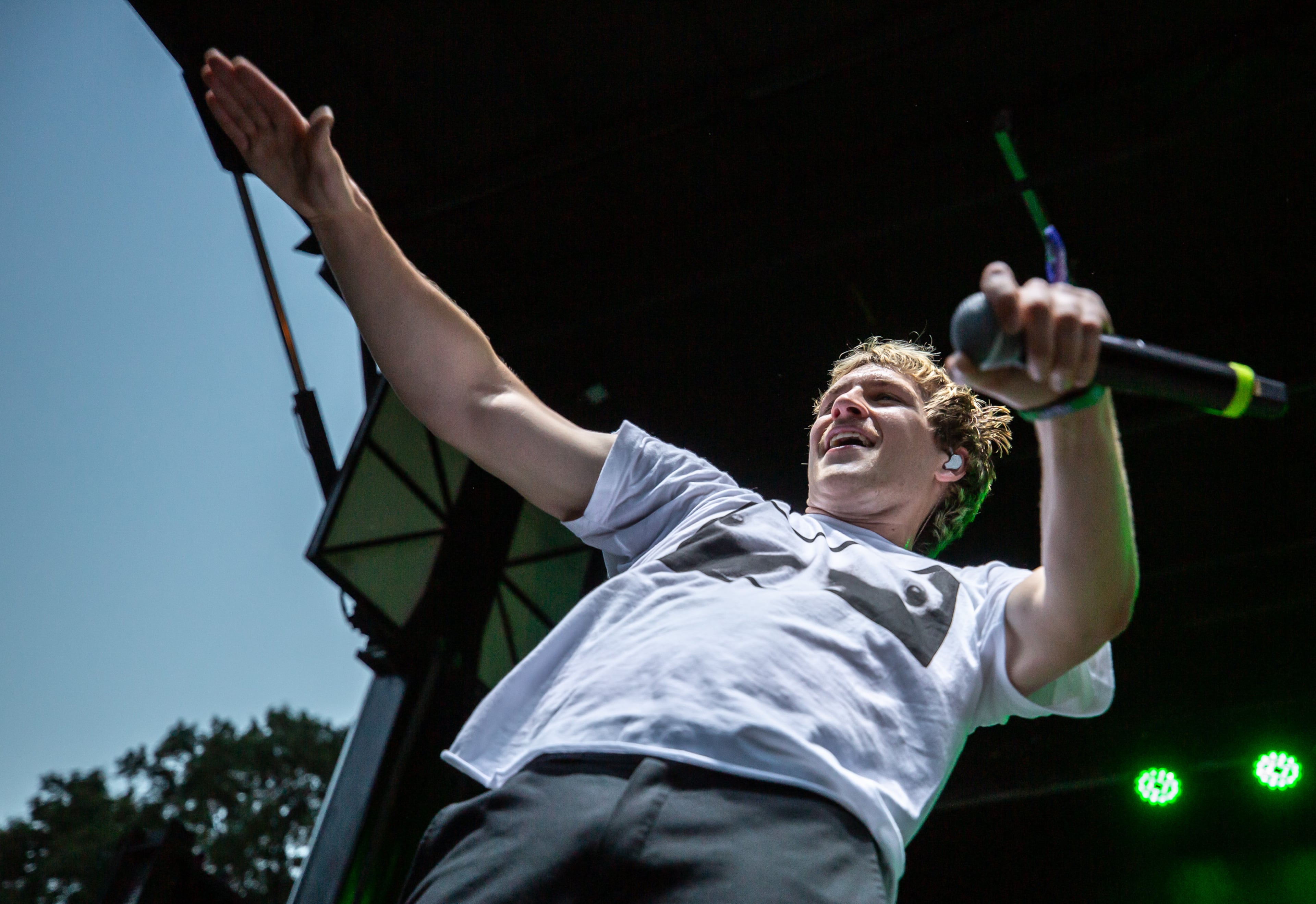Joey Valence & Brae brought the party to the Criminal Records stage during the first day of Shaky Knees on Friday, Sept. 19, 2025, in Piedmont Park in Atlanta. (Ryan Fleisher for the AJC)