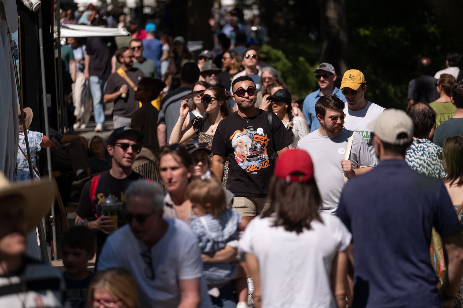 People attend the Atlanta Dogwood Festival at Piedmont Park on Saturday, April 11, 2026. (Ben Gray for the AJC)