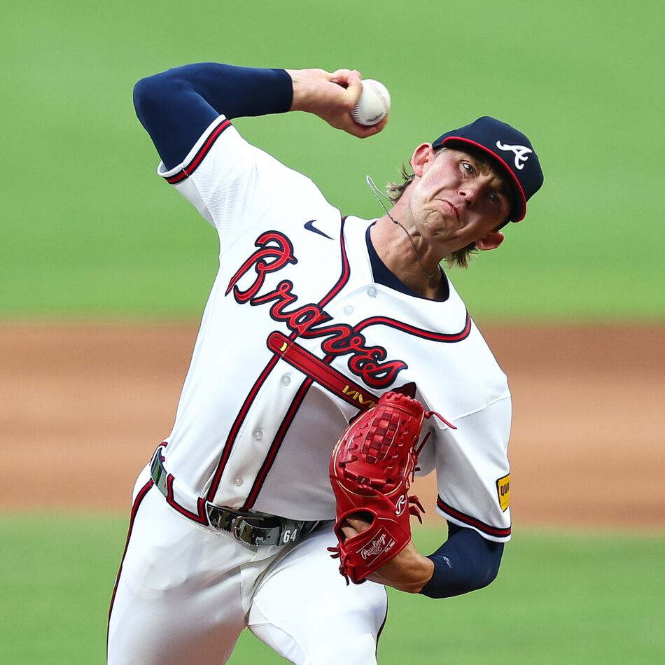 Atlanta Braves pitcher Hurston Waldrep delivers in the first inning of a baseball game against the St. Louis Cardinals, Thursday, July 2, 2026, in Atlanta. (Colin Hubbard/AP)