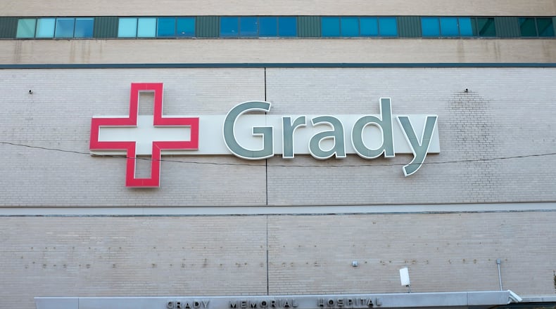 December 4, 2015 Atlanta: Grady Memorial Hospital shot Friday afternoon December 4, 2015. Ben Gray / bgray@ajc.com