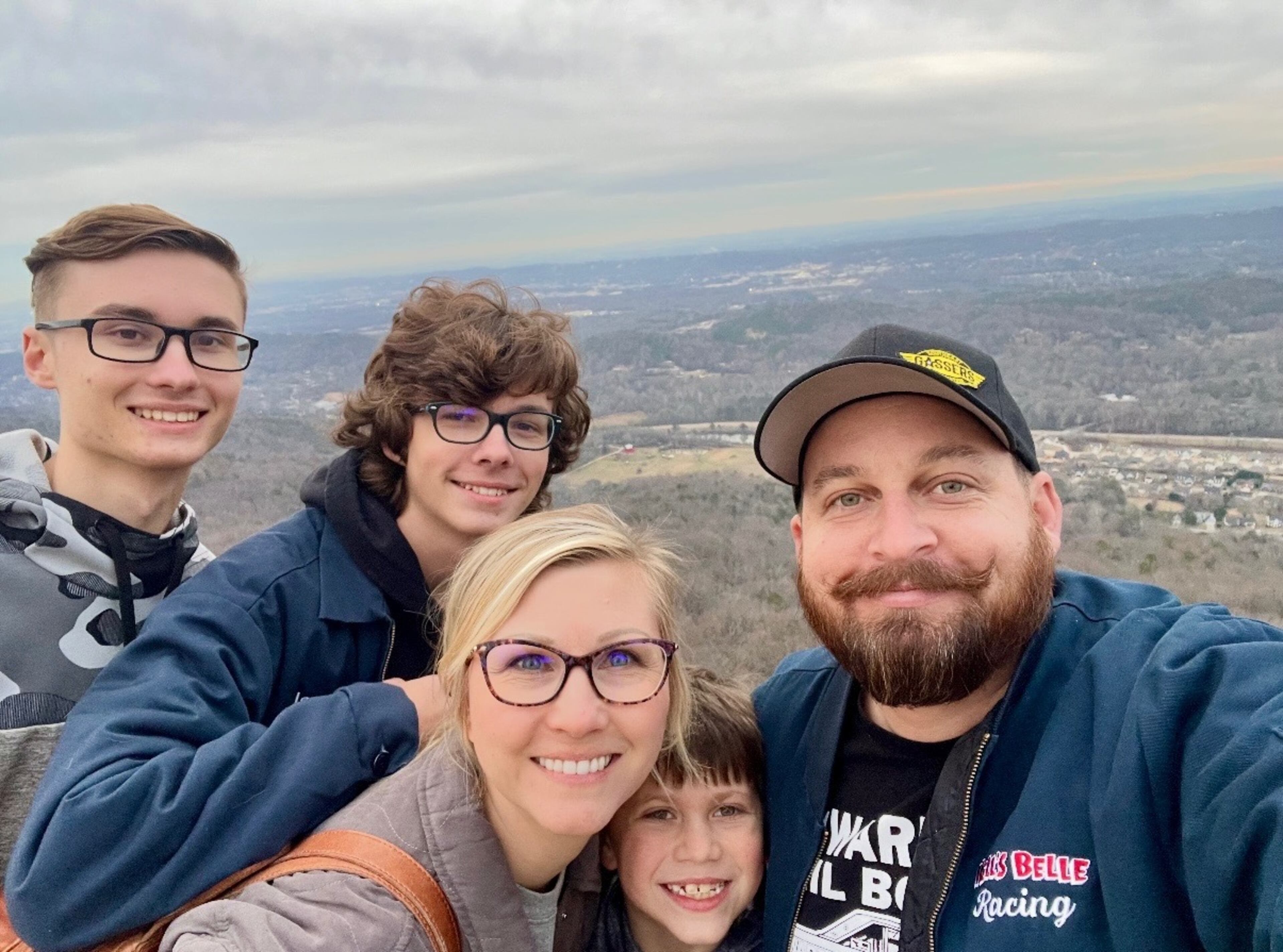 Matthew Miller (right) and his family were on Lake Nottely in northeast Georgia when their boat exploded. (Courtesy of Art Miller)
