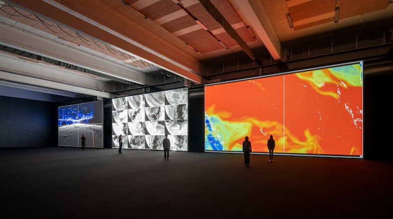 Ryoji Ikeda's "data-verse 1/2/3," as seen at the Copenhagen Contemporary in 2023, comes to the High Museum of Art March 7.
Photo courtesy of High Museum of Art / David Stjernholm