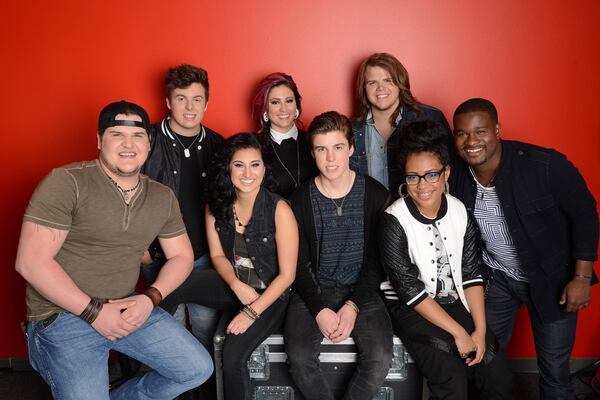 AMERICAN IDOL XIII: Top 8: Clockwise from left, Dexter Roberts, Alex Preston, Jessica Meuse, Caleb Johnson, C.J. Harris, Malaya Watson, Sam Woolf and Jena Irene on AMERICAN IDOL XIII airing Thursday, April 3 (9:00-9:30 PM ET / PT) on FOX. CR: Michael Becker / FOX. Copyright 2014 / FOX Broadcasting. AMERICAN IDOL XIII: Top 8: Clockwise from left, Dexter Roberts, Alex Preston, Jessica Meuse, Caleb Johnson, C.J. Harris, Malaya Watson, Sam Woolf and Jena Irene on AMERICAN IDOL XIII airing Thursday, April 3 (9:00-9:30 PM ET / PT) on FOX. CR: Michael Becker / FOX. Copyright 2014 / FOX Broadcasting.