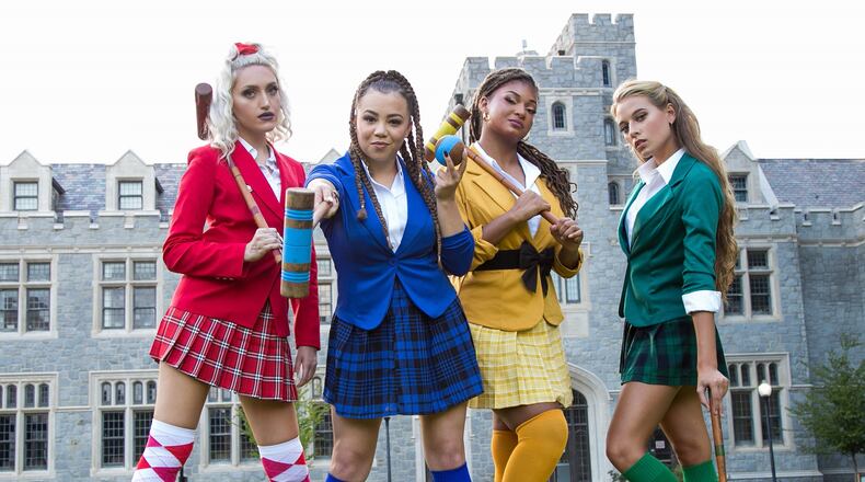 The cast of the musical "Heathers," a co-production between Actor's Express and Oglethorpe University Theatre, includes Emily Whitley (from left), Alexandria Joy, Chloe Campbell and Wynne Kelly.
Courtesy of Casey Gardner Ford