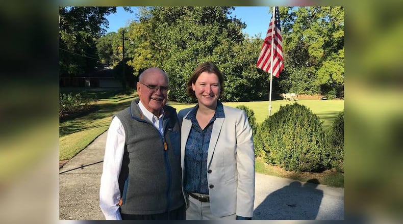 Dalton City Council member Annalee Harlan is shown in this undated photo with her grandfather, Burl Jackson “Jack” Bandy. Bandy died Sunday at the age of 93 after he contracted COVID-19, according to his family.