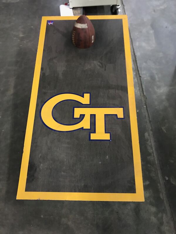 Not sure where this Georgia Tech corn hole game came from but it's for sale!