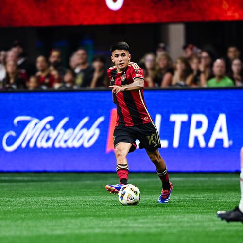 Atlanta United sold midfielder Thiago Almada to Botafogo in the 2024 summer transfer window for an MLS-record fee. (Kathryn Skeean/Atlanta United)