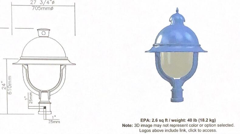Sandy Springs will be adding street lighting and intersection mast arm lighting for the Mount Vernon Highway/Johnson Ferry Road improvement project. (Courtesy City of Sandy Springs)