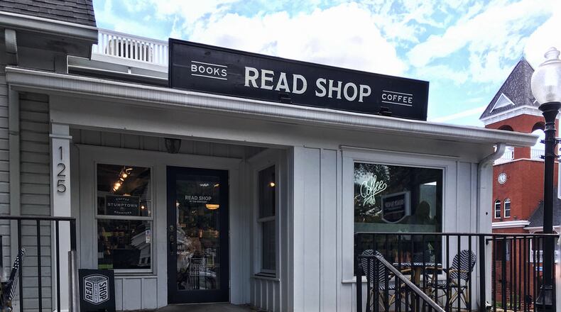 Nestled in the quaint Vinings neighborhood, the READ SHOP is a small bookseller and coffee shop.