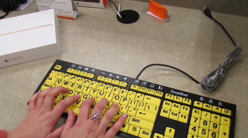 An adaptive key board like this one can be helpful for persons with low vision. And if you’re the kind of person with the skill set to develop high-end technology like this, now is a great time to job hunt.