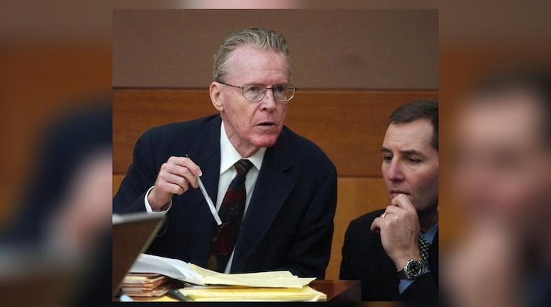 James Sullivan sits in the courtroom at the Fulton County Courthouse in Atlanta in 2006 before he was sentenced to life in prison for the 1987 murder of his wife, Leta.